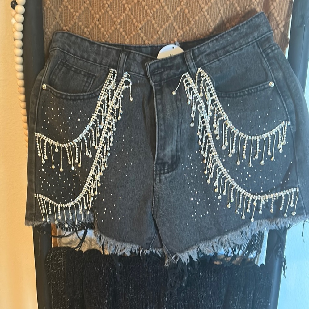 Rhinestone shorts